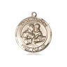14kt Solid Gold St. Anthony Medal Pendant 3/4 x 5/8 inches handcrafted by Bliss USA