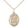Gold Filled St. Apollonia Patron Saint Medal Necklace 3/4 x 1/2 inch on 18 inch Chain by Bliss