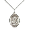 Sterling Silver St. Apollonia Patron Saint Medal Necklace 3/4 x 1/2 inch on 18 inch Chain by Bliss