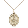 14kt gold filled St. Alexander Sauli patron saint medal necklace, 3/4 x 1/2 inch pendant with 18 inch chain, handmade by Bliss