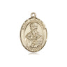 14kt solid gold St. Alexander Sauli patron saint medal pendant, 3/4 x 1/2 inch, handmade in USA by Bliss