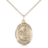14kt Gold Filled St. Catherine of Siena Medal Necklace 3/4 inch x 1/2 inch with 18 inch chain by Bliss