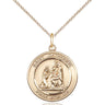 14kt Gold Filled St. Catherine of Siena Medal Necklace 3/4 inch x 5/8 inch with 18 inch chain by Bliss