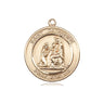 14kt solid gold St. Catherine of Siena patron saint medal pendant, 3/4 x 5/8 inches, handcrafted by Bliss Manufacturing