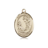14kt Solid Gold St. Cecilia Patron Saint Medal Pendant 3/4 x 1/2 by Bliss Manufacturing