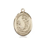 14kt Solid Gold St. Cecilia Patron Saint Medal Pendant 3/4 x 1/2 by Bliss Manufacturing