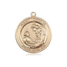 14kt Solid Gold St. Cecilia Medal Pendant 3/4 x 5/8 inch Handcrafted USA Bliss Manufacturing
