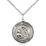 Sterling Silver St. Cecilia Patron Saint Medal Necklace 3/4 x 5/8 inch with 18 inch chain by Bliss USA