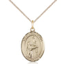 Gold Filled St. Bernadette patron saint medal necklace with 18 inch chain, 3/4 x 1/2 pendant by Bliss