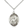 Sterling Silver St. Camillus of Lellis patron saint medal necklace with 18 inch chain by Bliss Manufacturing