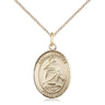 14kt Gold Filled St. Charles Borromeo Patron Saint Medal Necklace 3/4x1/2 with 18 inch chain by Bliss