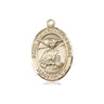 14kt solid gold St. Catherine Laboure medal pendant, 3/4 x 1/2 inches, handcrafted by Bliss Manufacturing