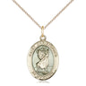 14kt gold filled St. Christopher medal necklace with 18-inch chain, 3/4 x 1/2 medal, by Bliss