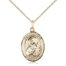 14kt Gold Filled St. Dorothy Catholic patron saint medal necklace, 3/4 inch pendant on 18 inch chain by Bliss