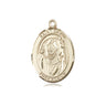 14kt Solid Gold St. David of Wales Patron Saint Medal Pendant 3/4 inch by 1/2 inch handcrafted by Bliss