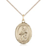 14kt Gold Filled St. Jane of Valois Medal Necklace 3/4 inch by 1/2 inch on 18 inch chain by Bliss