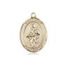 14kt Solid Gold St. Jane of Valois Medal Pendant 3/4 inch by 1/2 inch handcrafted by Bliss