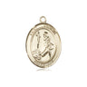 14kt Solid Gold St. Dominic de Guzman Patron Saint Medal Pendant 3/4 x 1/2 inches handmade by Bliss