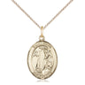14kt Gold Filled St. Elmo Patron Saint Medal Necklace with 18 inch chain by Bliss Manufacturing
