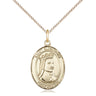 14kt Gold Filled St. Elizabeth of Hungary Patron Saint Medal Necklace 3/4 x 1/2 inch with 18 inch Chain by Bliss