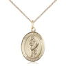 14kt Gold Filled St. Florian Medal Necklace 3/4 x 1/2 inch with 18 inch chain by Bliss