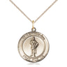 14kt Gold Filled St. Florian Medal Necklace 3/4 x 5/8 inch with 18 inch chain by Bliss