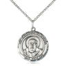 Sterling Silver St. Francis de Sales Patron Saint Medal Necklace 3/4 x 5/8 inch with 18 inch Chain by Bliss