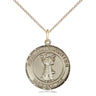 14kt Gold Filled St. Francis of Assisi patron saint medal necklace 3/4 x 5/8 pendant with 18 inch chain by Bliss Manufacturing
