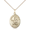 14kt Gold Filled St. Francis Xavier Patron Saint Medal Necklace 3/4 x 1/2 inch with 18 inch chain by Bliss