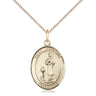 14kt Gold Filled St. Genesius of Rome Patron Saint Medal Necklace 3/4 x 1/2 inch with 18 inch Chain by Bliss