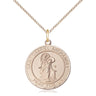 14kt Gold Filled St. Gabriel the Archangel Patron Saint Medal Necklace Medium 3/4 inch by 5/8 inch on 18 inch Chain by Bliss