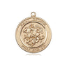 14kt Solid Gold St. George Medal Pendant 3/4 x 5/8 inches Handcrafted by Bliss Manufacturing