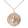 14kt Gold Filled St. Gerard Patron Saint Medal Necklace with 18 inch chain, handcrafted by Bliss USA