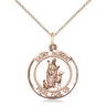 14kt Gold Filled St. Hubert of Liege Medal Necklace 3/4 x 5/8 inch with 18 inch chain by Bliss USA