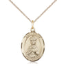14kt Gold Filled St. Henry II patron saint medal necklace 3/4x1/2 inch on 18 inch curb chain by Bliss