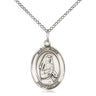 Sterling silver St. Emily de Vialar patron saint medal necklace with 18 inch chain by Bliss Manufacturing