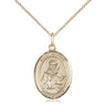 14kt gold filled St. Isidore of Seville patron saint medal necklace with 18 inch chain by Bliss