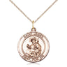 14kt gold filled St. James the Greater patron saint medal necklace 3/4 x 5/8 inch by Bliss