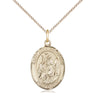 14kt Gold Filled St. John the Baptist patron saint medal necklace with 3/4 x 1/2 inch pendant on 18 inch curb chain by Bliss Manufacturing USA