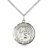Sterling Silver St. John the Apostle Patron Saint Medal Necklace 3/4 x 5/8 inches with 18 inch chain by Bliss
