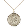 14kt gold filled St. Joseph patron saint medal necklace with 18 inch chain handmade by Bliss