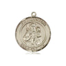 14kt solid gold St. Joseph patron saint medal pendant, 3/4 by 5/8 inches, handcrafted by Bliss Manufacturing