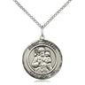 Sterling Silver St. Joseph Patron Saint Medal Necklace 3/4 x 5/8 with 18 inch chain by Bliss Manufacturing
