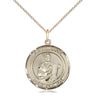 14kt Gold Filled St. Jude Patron Saint Medal Necklace 3/4 x 5/8 with 18 inch chain by Bliss