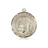 14kt Solid Gold St. Jude Patron Saint Medal Pendant 3/4 x 5/8 by Bliss Manufacturing