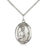 Sterling Silver St. Jude Thaddeus patron saint medal necklace 3/4 inch on 18 inch curb chain by Bliss
