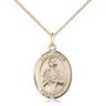 14kt Gold Filled St. Kateri Tekakwitha Patron Saint Medal Necklace 3/4 x 1/2 inches with 18 inch chain by Bliss