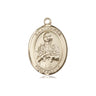 14kt solid gold St. Kateri Tekakwitha patron saint medal pendant 3/4 x 1/2 inch by Bliss