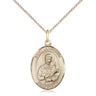 Gold Filled St. Lawrence Patron Saint Medal Necklace 3/4 x 1/2 inch with 18 inch chain by Bliss