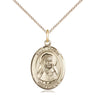 Gold Filled St. Louise de Marillac patron saint medal necklace 3/4 inch x 1/2 inch with 18 inch chain by Bliss Manufacturing